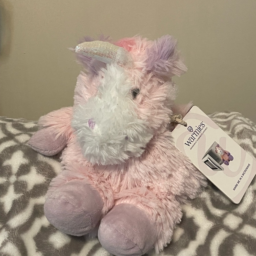 Warmies Pink and White Unicorn Warmie